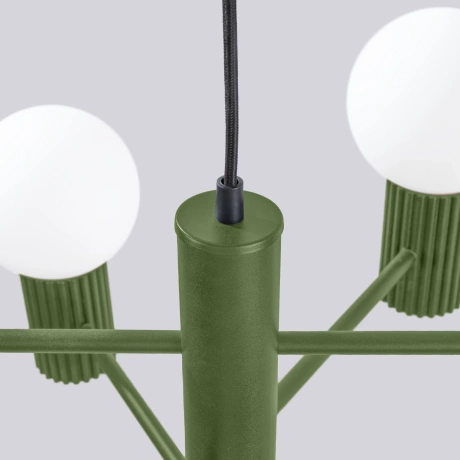 Chandelier HALO 6 olive green