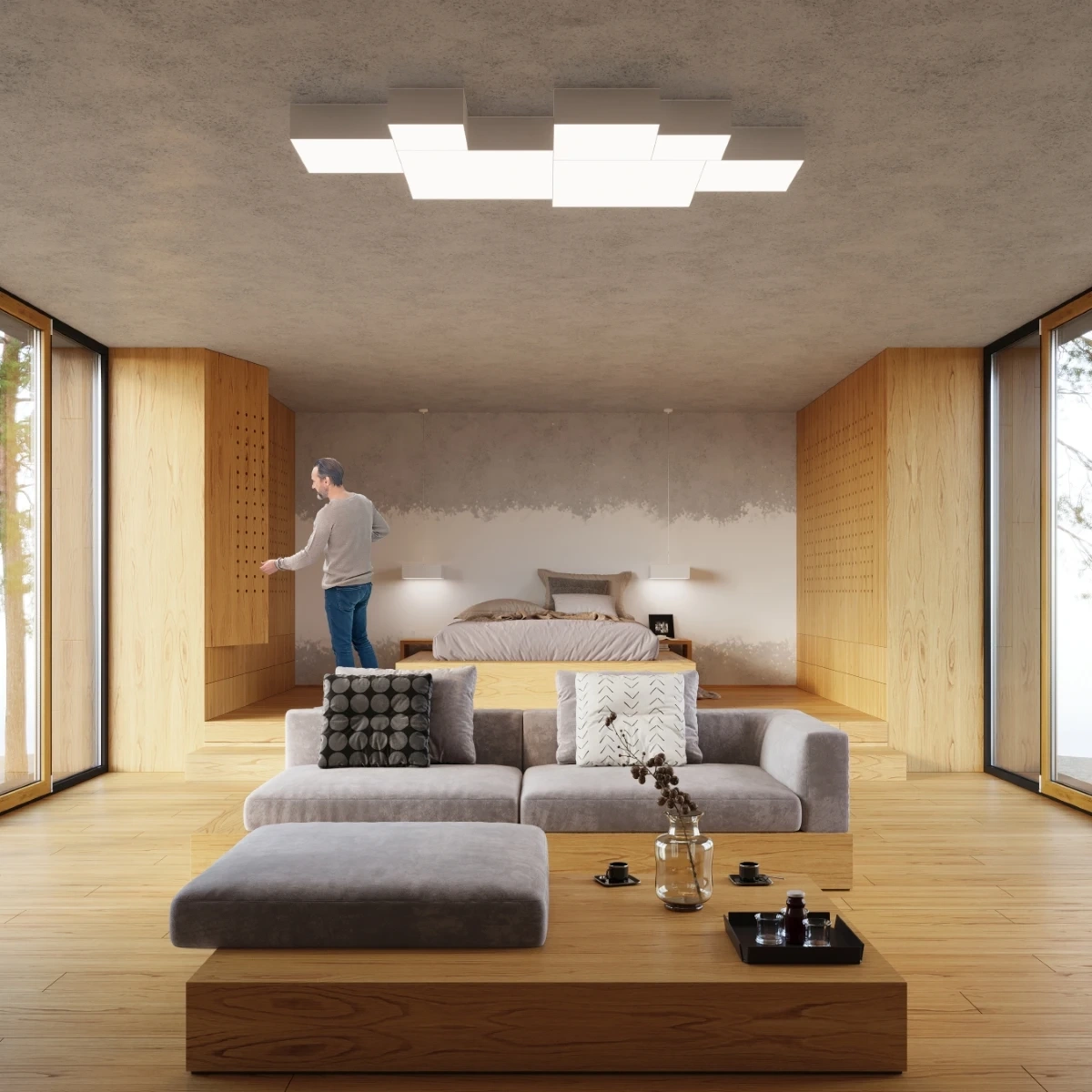 Ceiling lamp HORUS white