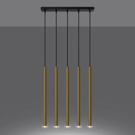 Pendant lamp PASTELO 5L polished gold