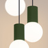 Pendant lamp HALO 3P olive green