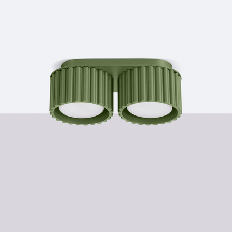 Ceiling lamp AURA 2 olive green Gx53