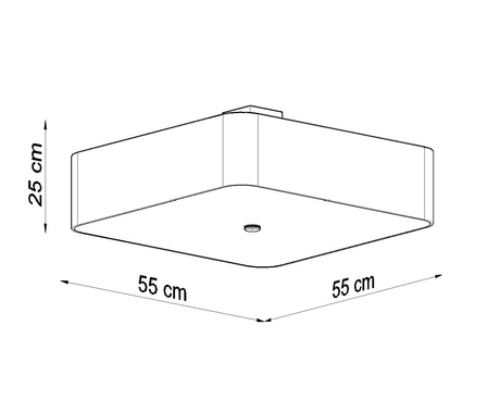Ceiling lamp LOKKO 55 white + 5x LED Bulb E27 4000K Cool White 7.5W 650lm