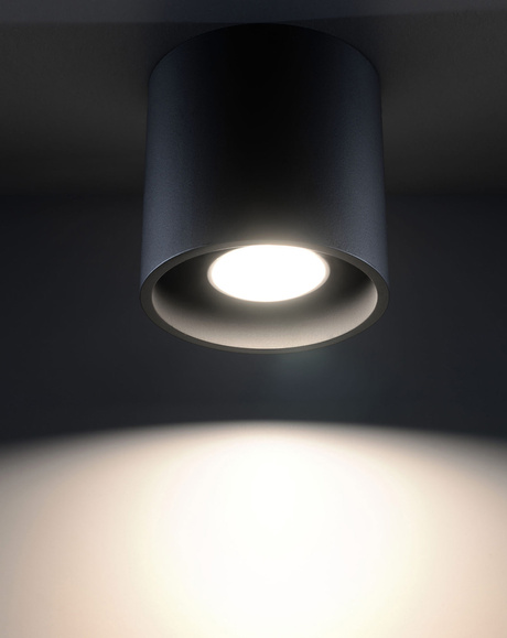 Ceiling lamp ORBIS 1 black + 1x LED Bulb GU-10 3000K Warm 7W 620lm.
