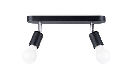 Ceiling lamp FORNES 2 black + 2x LED Bulb E27 3000K Warm 7.5W 620lm