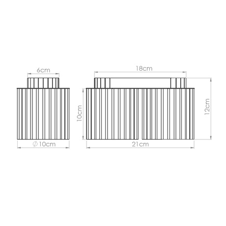 Ceiling lamp AURA 2 black GU10