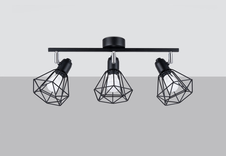 Ceiling lamp ARTEMIS 3 black + 3x LED Bulb E14 4000K Cool White 7.5W 680lm