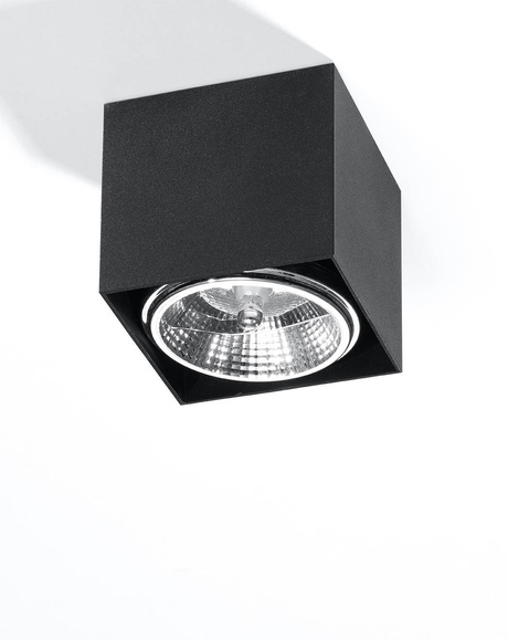Ceiling lamp BLAKE black + 1x LED GU10 AR111 4000K COOL 10W 850lm bulb
