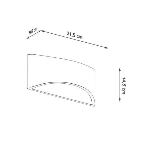 Wall lamp painted VIXEN glossy white + 1x LED bulb G9 3000K Warm 4.5W 510lm