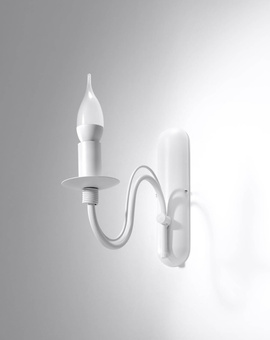 Wall lamp MINERWA white + 1x LED Bulb E14 3000K Warm 7.5W 620lm