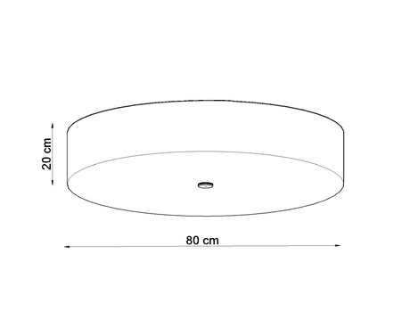 Ceiling lamp SKALA 80 white + 6x LED Bulb E27 4000K Cool White 7.5W 650lm