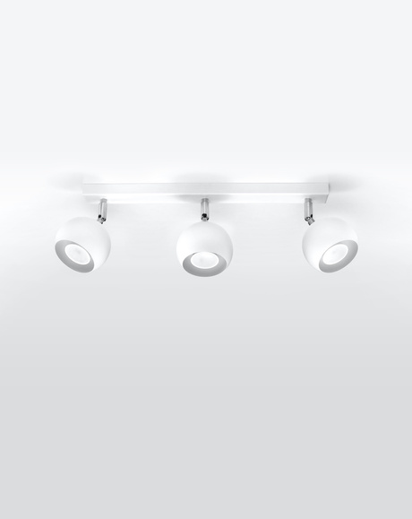 Ceiling lamp OCULARE 3 white + 3x LED Bulb GU-10 3000K Warm 7W 620lm
