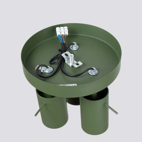 Ceiling lamp RING 3P olive green