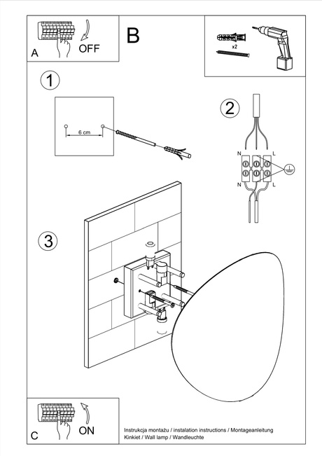 Wall lamp SENSES white +2x LED Bulb G9 4000K Cool 4.5W 530lm