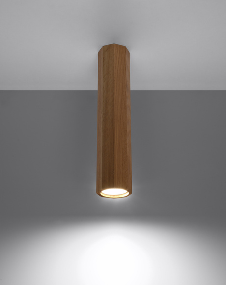 Ceiling lamp ZEKE 30 oak + 1x LED Bulb GU-10 3000K Warm 7W 620lm