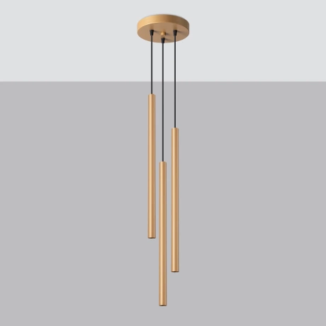 Pendant lamp PASTELO 3P gold
