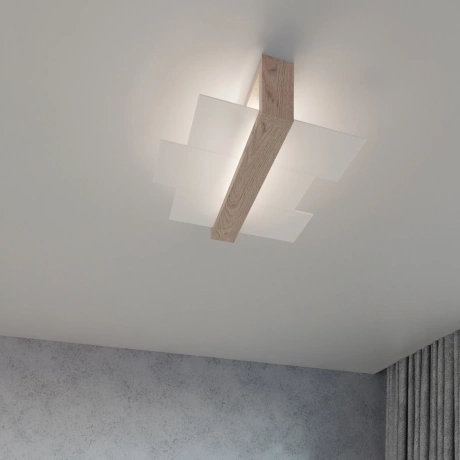 Ceiling lamp FENIKS 2 natural wood