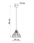 Hanging lamp ANATA white + 1xLED Bulb E27 4000K Cool White 7.5W 650lm