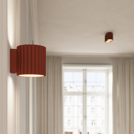 Wall lamp AURA red ochra G9