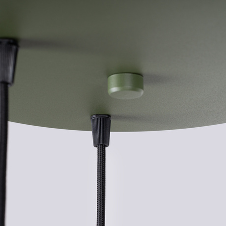 Pendant lamp HALO 3P olive green