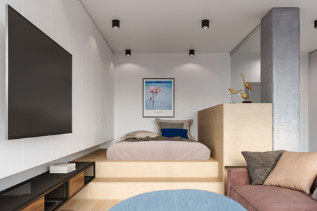 Ceiling lamp TIUBE black + 1x LED Bulb GU10 AR111 3000K WARM 12W 800lm