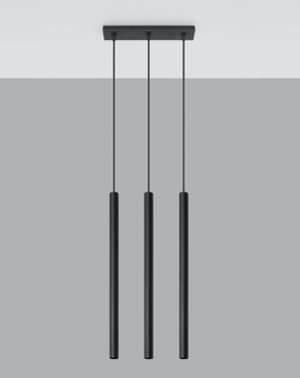 Pendant lamp PASTELO 3 black + 3x LED Bulb G9 3000K Warm 4.5W 510lm