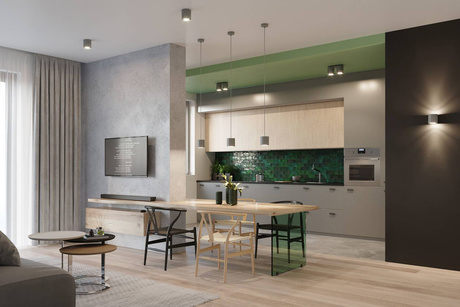 Ceiling lamp ORBIS 1 grey + 1x LED GU-10 4000K Cool White 7W 630lm bulb