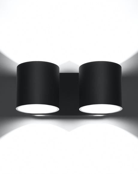 Wall lamp ORBIS 2 black + 2x LED Bulb G9 4000K Cool White 4.5W 530lm