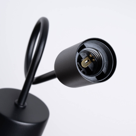 Wall lamp SUPEŁ black + 1X LED bulb E27 3000K 7W 760lm