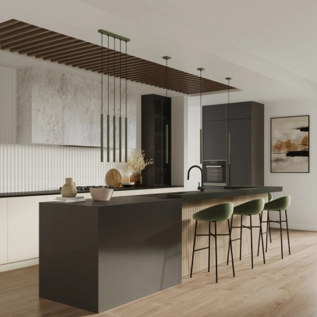 Pendant lamp PASTELO 5P olive green