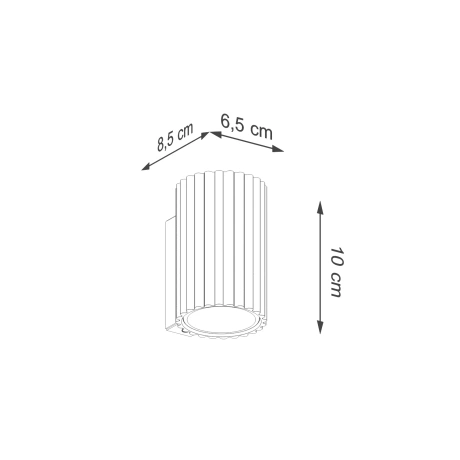 Ceiling lamp KARBON 6L taupe