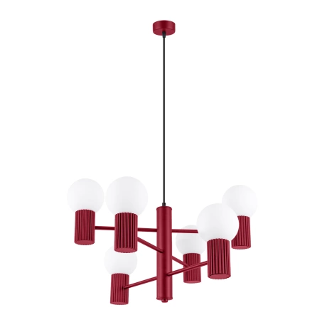 Chandelier HALO 6 burgundy