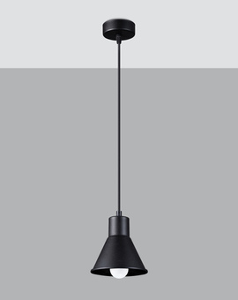Ceiling pendant TALEJA 1 black [E27] + 1x LED Light Bulb E27 4000K Cool White 7.5W 650lm