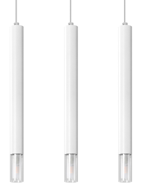 Hanging lamp VIZIER 3 white + 3x LED Bulb G9 4000K Cool White 4.5W 530lm