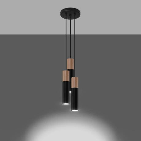 Pendant lamp PABLO 3P black