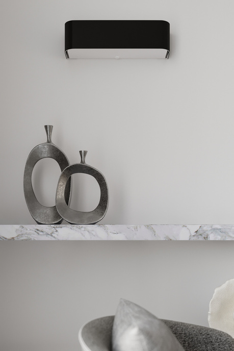 Wall lamp LOKKO in black + 2x LED Bulb E27 4000K Cool White 7.5W 650lm