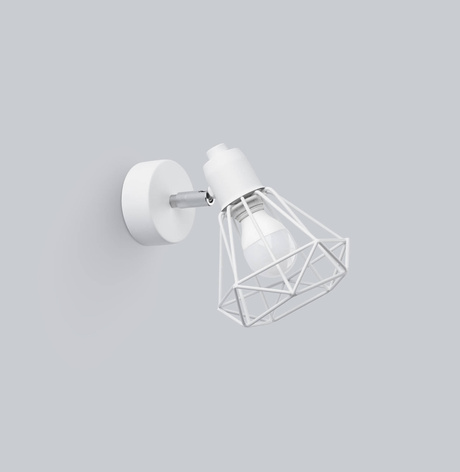 Wall lamp ARTEMIS 1 white + 1x LED Bulb E14 3000K Warm 7.5W 620lm