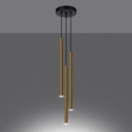 Pendant lamp PASTELO 3P polished gold