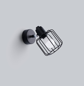 Wall lamp BELUCI 1 black + 1x LED Bulb E14 3000K Warm 7.5W 620lm