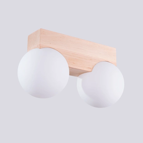 Ceiling lamp BULBO 2 natural wood