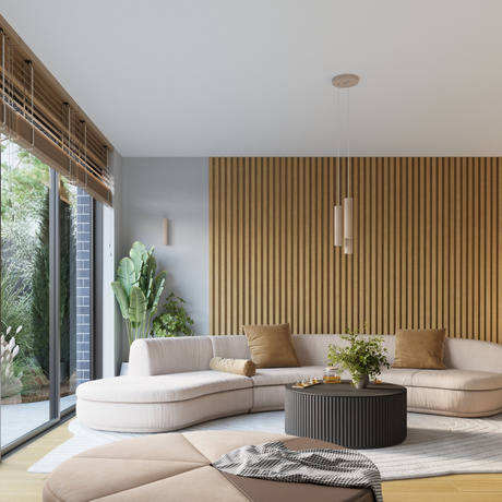 Pendant lamp KARBON 1 taupe