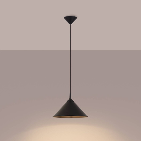 ZUMA black pendant lamp + 1x LED Bulb E27 4000K Cool White 7.5W 690lm