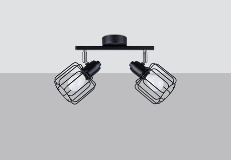Ceiling lamp BELUCI 2 black + 2x LED Bulb E14 4000K Cool White 7.5W 680lm