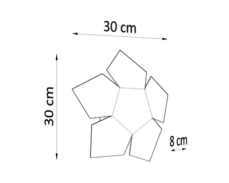 Wall lamp PENTA black + 2x LED Bulb G9 3000K Warm 4.5W 510lm