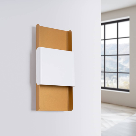 Wall lamp DURLIN gold/white + 2x LED Bulb G9 4000K Cool White 4.5W 460lm