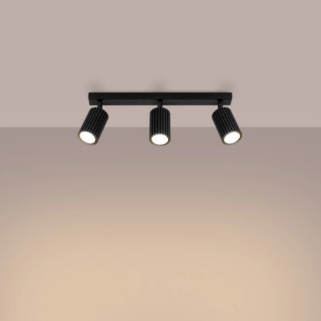 Ceiling lamp KARBON 3L black