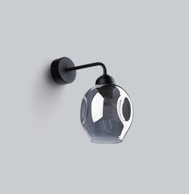 Wall lamp FILLAN 1 black + 1x LED bulb E27 3000K Warm 7.5W 620lm