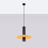 Pendant lamp PELTA 1 black/yellow
