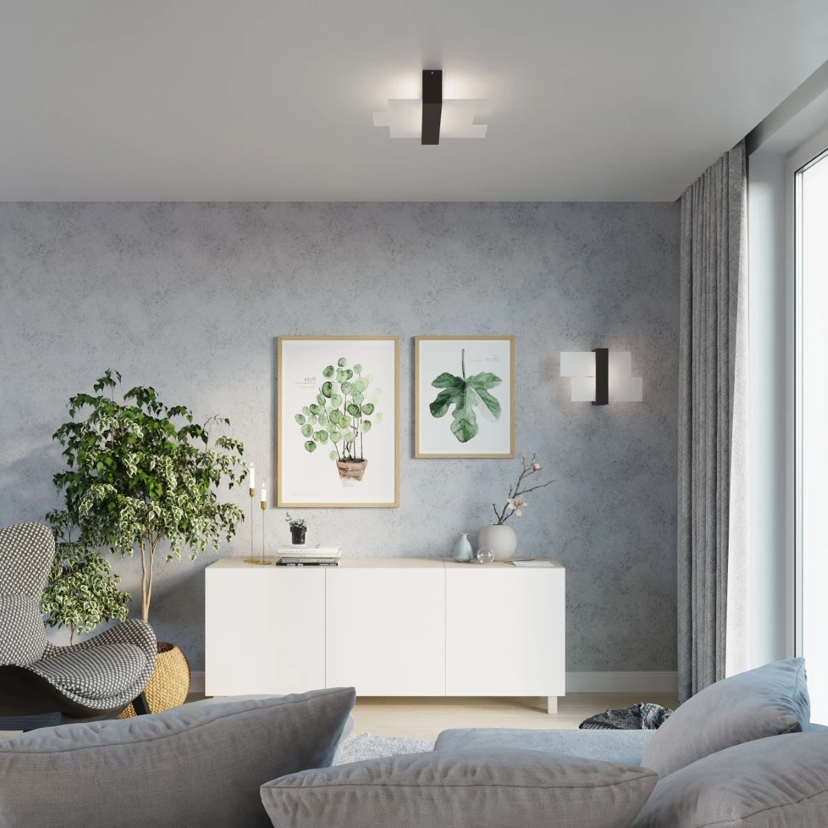 Ceiling lamp FENIKS 2 wenge