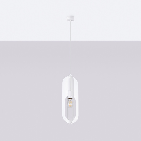 Hanging lamp NICUS 1 white + 1x LED Bulb E27 3000K Warm 7.5W 620lm