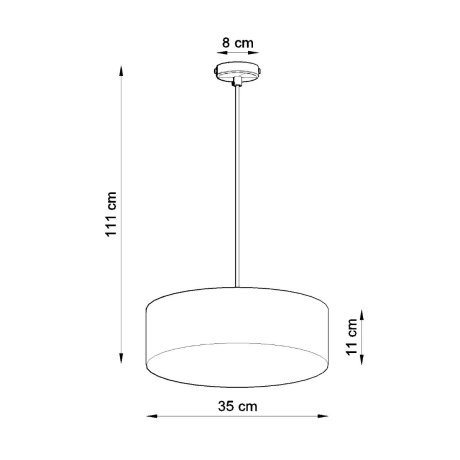 Pendant lamp ARENA 35 grey